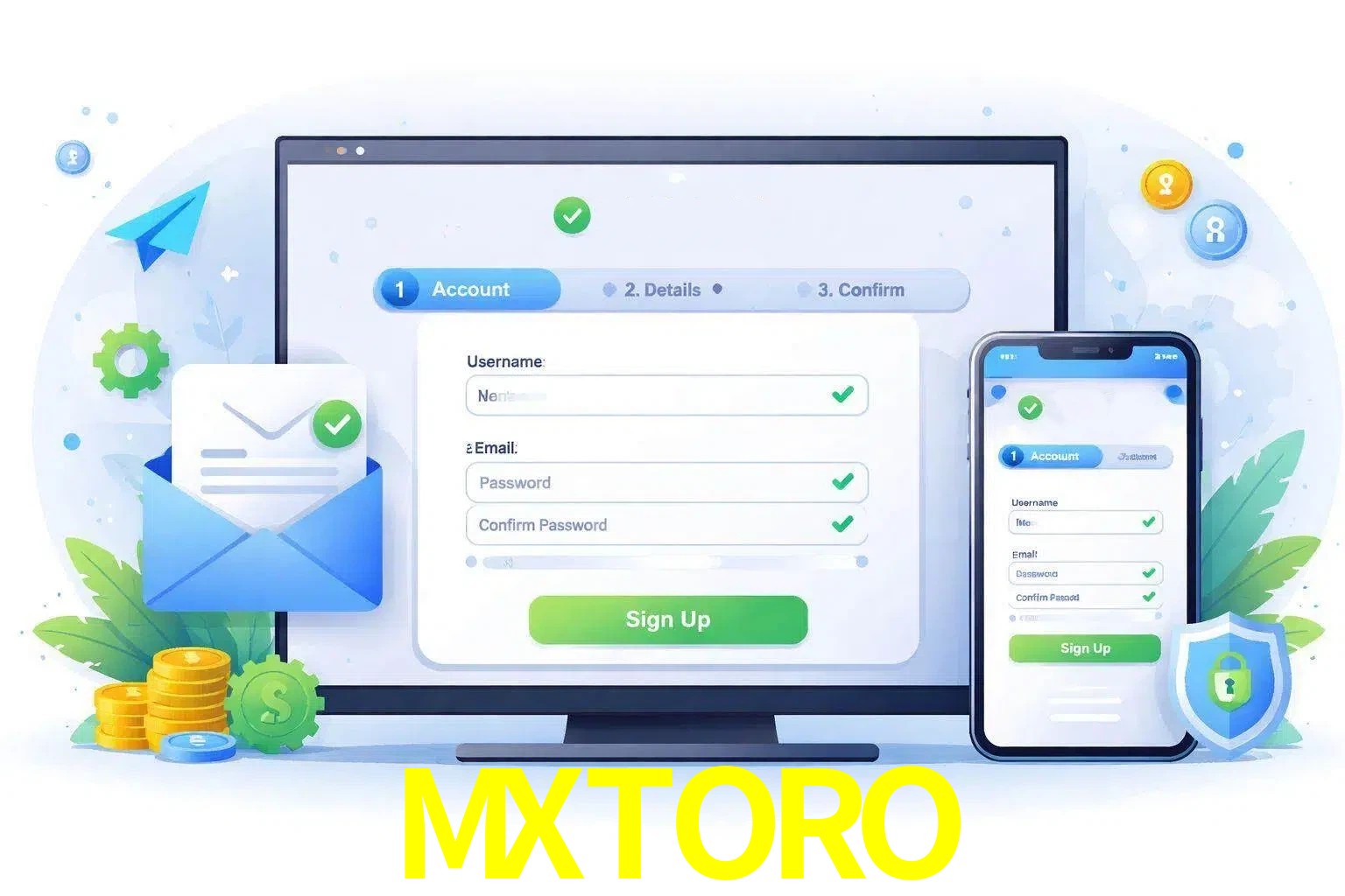 Registro de nuevo usuario y configuración de cuenta MXTORO